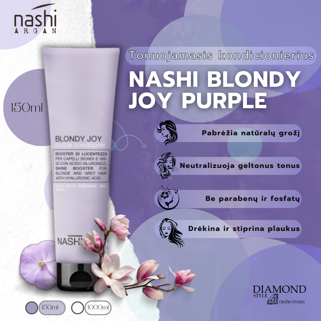 NASHI blondy Joy Purple tonuojamasis kondicionierius 150ml