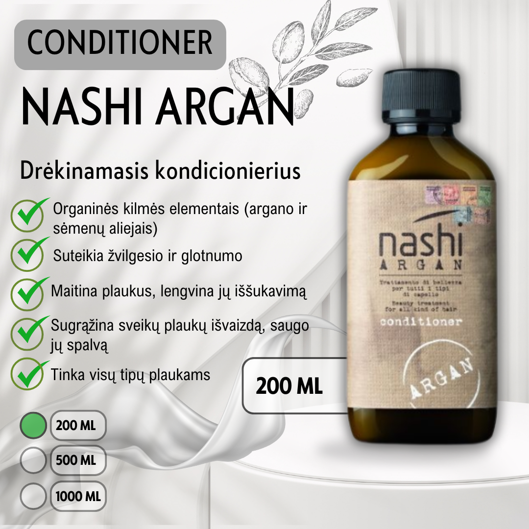 NASHI ARGAN conditioner drėkinamasis kondicionierius 200 ml