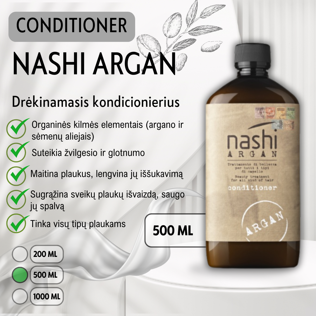 NASHI ARGAN conditioner drėkinamasis kondicionierius 500 ml